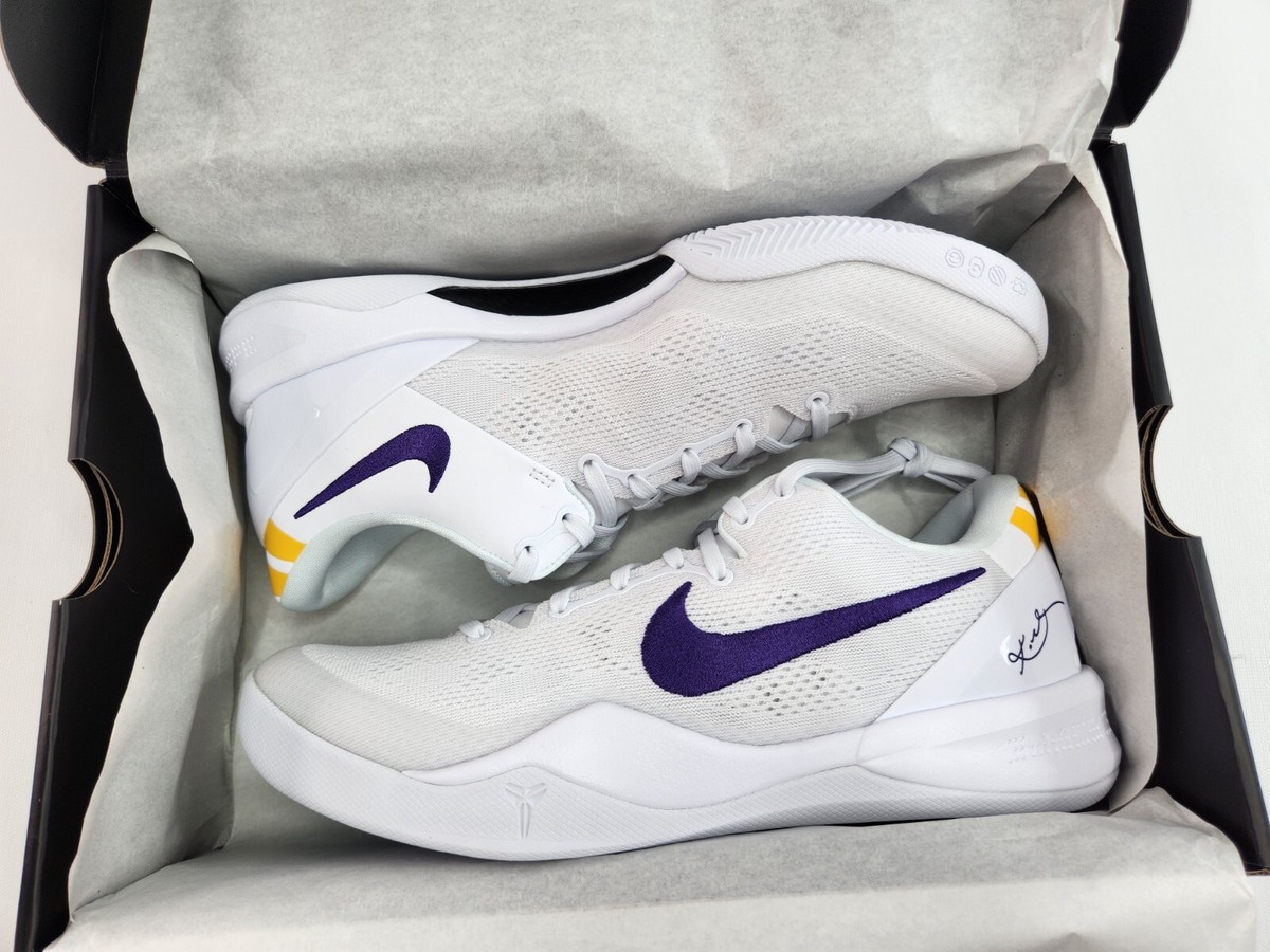 Kobe VIII ProTRO White Purple Yellow Lakers Mens 10.5 HF9550100 | eBay