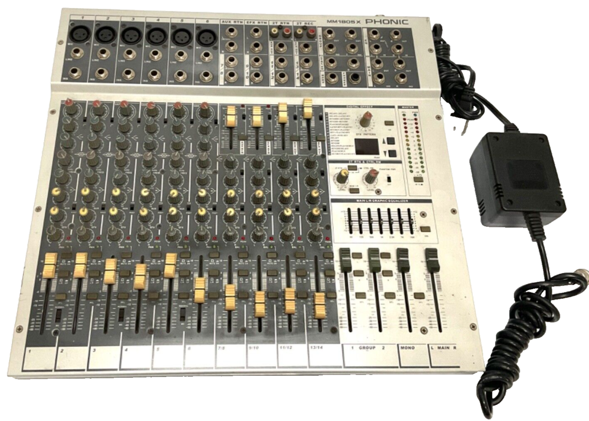 Phonic MM 1805X Rackmount Mixer With Power Supply Tested and
