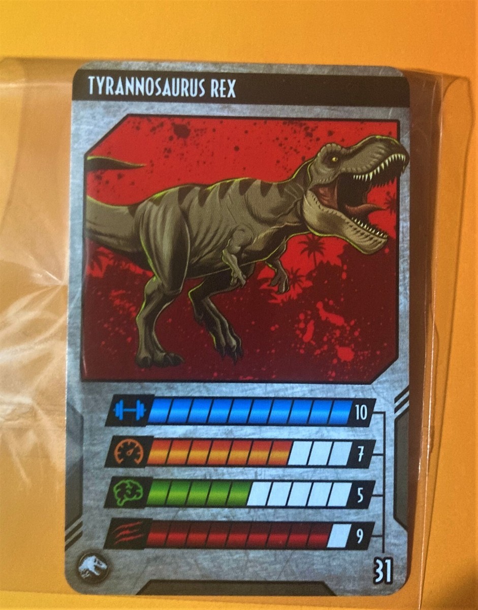 Mattel Jurassic World Dino Rivals Tyrannosaurus Rex Trading Card