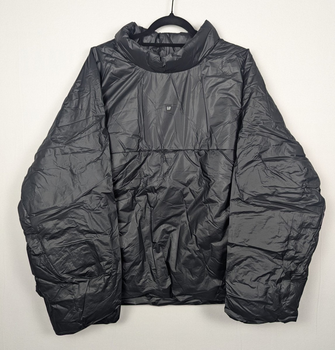 Yzy Gap by Balenciaga Mock Neck Pullover Puffer, Black, Medium (M