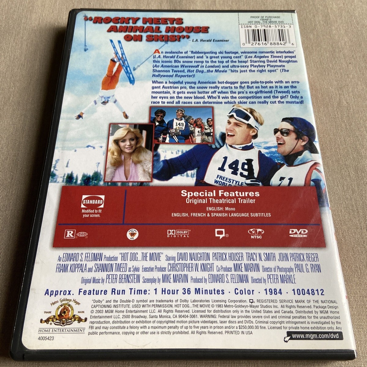 Hot Dog: The Movie (DVD 1984) Ski Comedy Peter Markle David