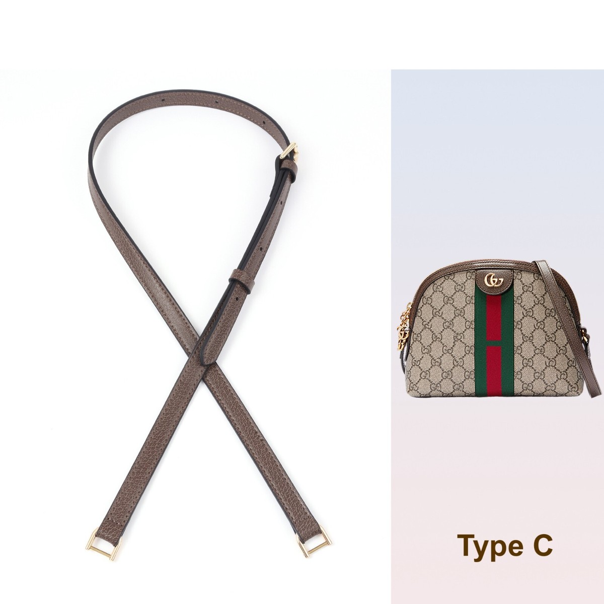 New Real Leather Crossbody Shoulder DIY Extender Strap Gucci