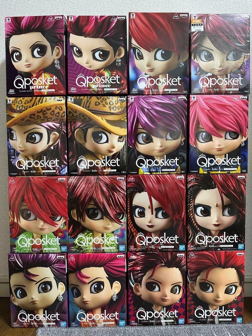 Q posket X-JAPAN hide figure Full comp 16 types(NO.1~NO.8 2 types