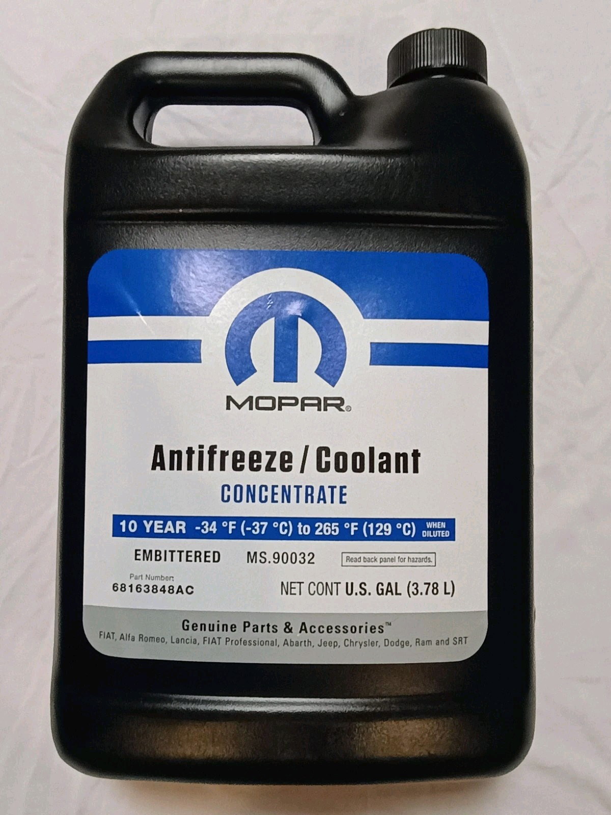Genuine OEM Mopar Concentrate 1 Gallon MS-90032 Coolant Antifreeze