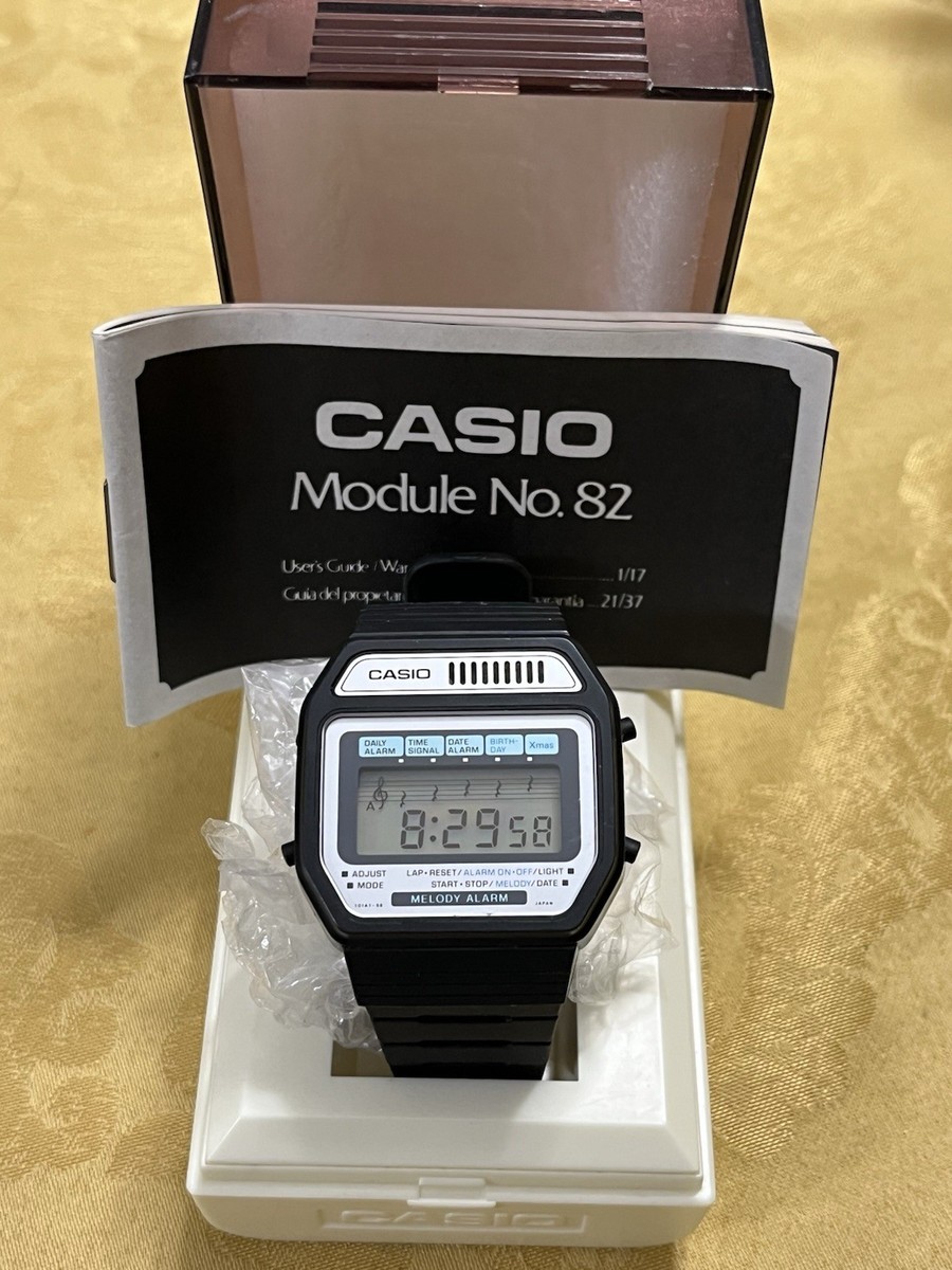 Rare Vintage 1983 MELODY ALARM Watch CASIO 82H108. Manual Original