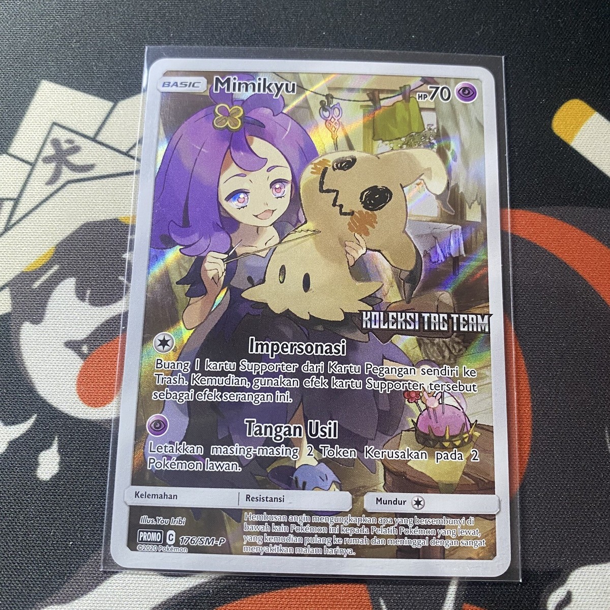 Pokemon Card Indonesian Acerola Mimikyu CHR SM-P Promo Sun & Moon