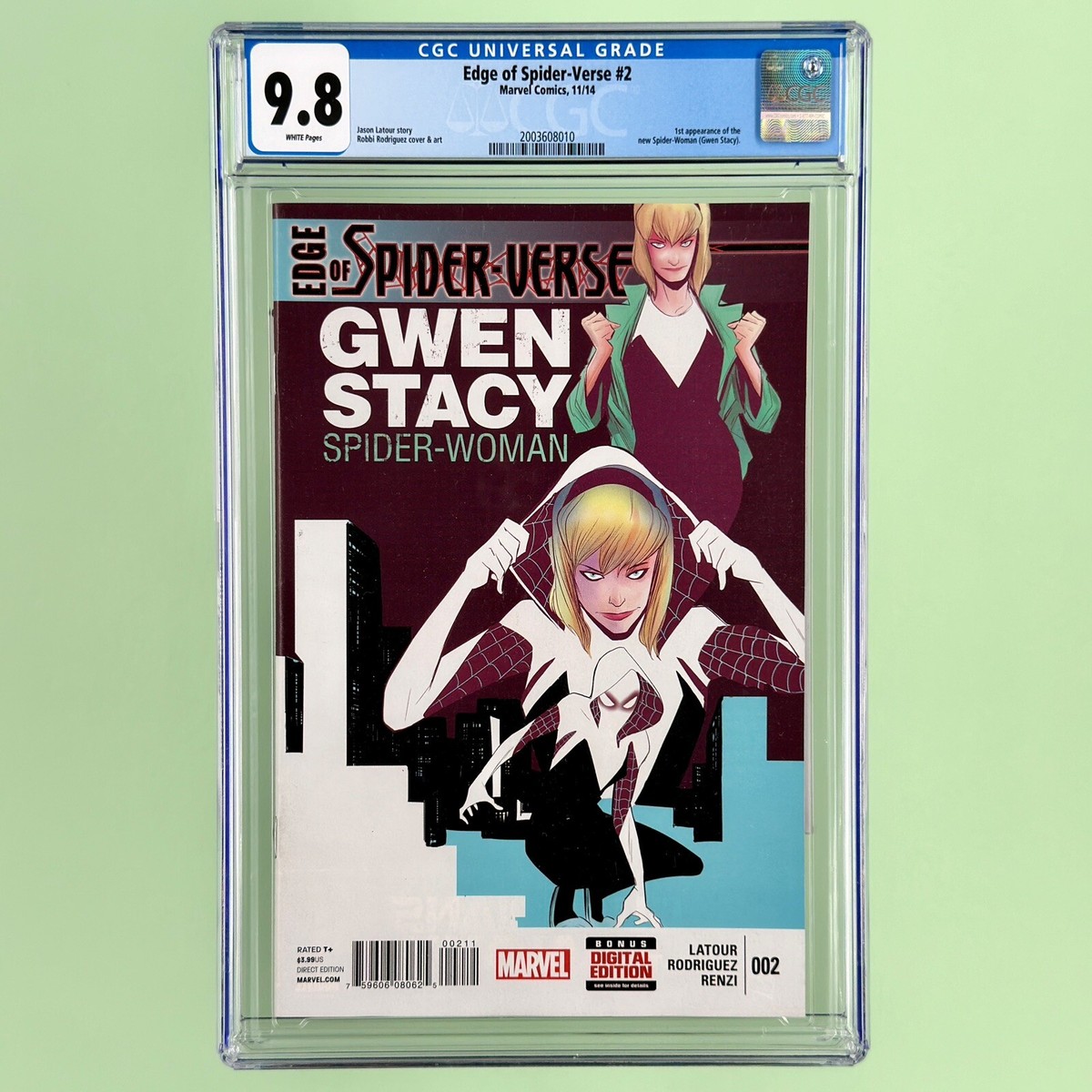 Edge of Spider-Verse #2 (CGC 9.8) 2014, 1st Print, 1st Appearance