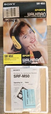 Sony Sports Walkman FM Stereo Model SRF-M50 Headset Radio