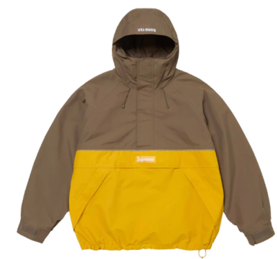 Supreme Gore-Tex Anorak Jacket Yellow Size Large SS24 Box Logo