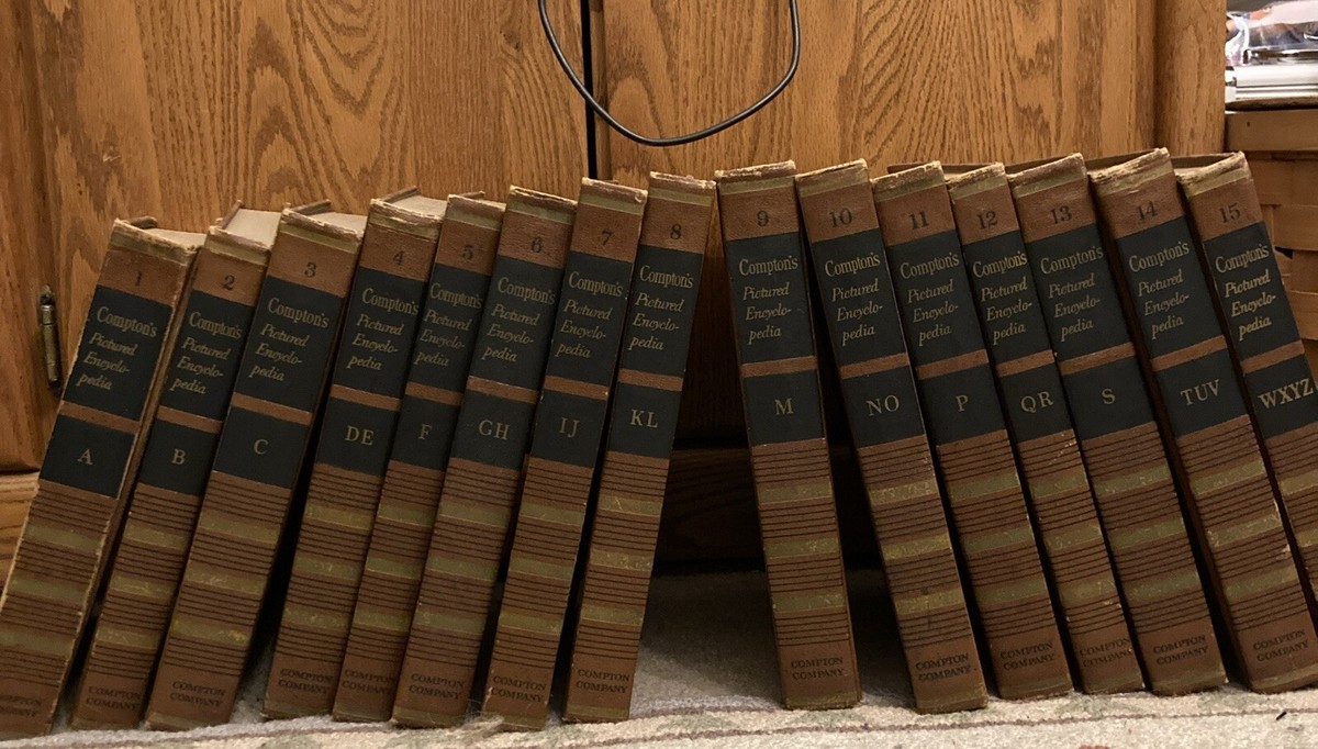 1957 Compton's Pictured Encyclopedia Complete 15 Volume Hardcover