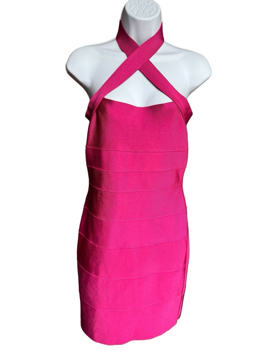 Herve Leger X Forever 21 Bandage Dress Size Medium Pink Elegant