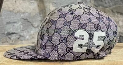GUCCI 'GG Patch Logo Jacquard' Cotton Canvas Baseball Cap Hat
