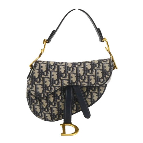 Christian Dior Trotter Canvas Hand Bag Black Gold Auth 157343 | eBay