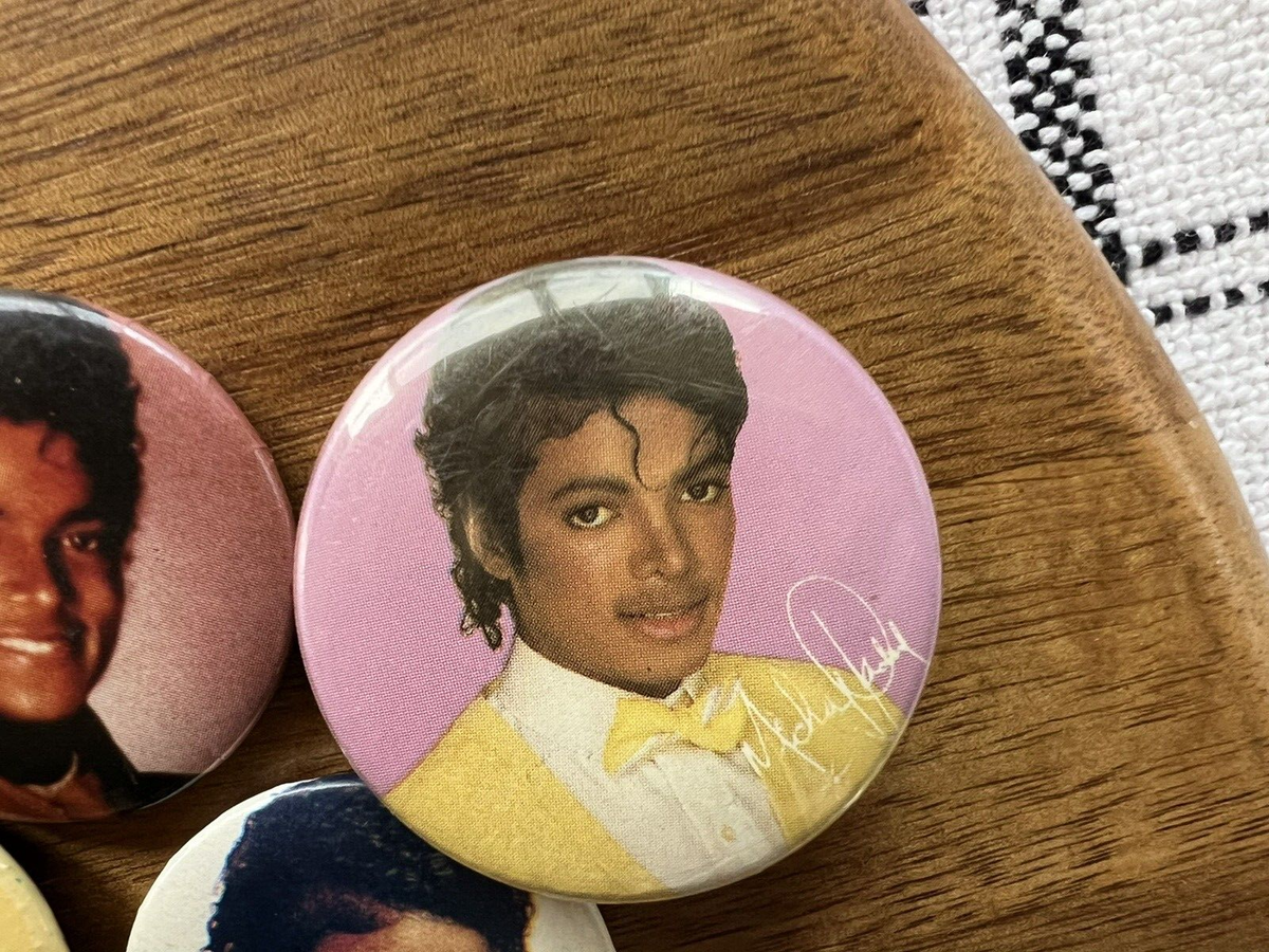Lot of 5: Vintage 1983-84 Michael Jackson Pins Buttons FREE SHIP