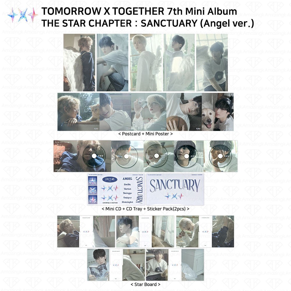 TXT 7th Mini Album The Star Chapter : SANCTUARY Angel ver Postcard