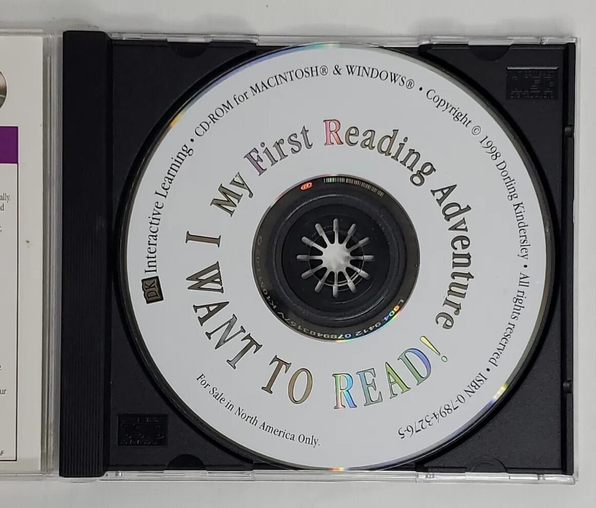 My First Reading Adventure I Want To Read CD Rom Disc For Windows