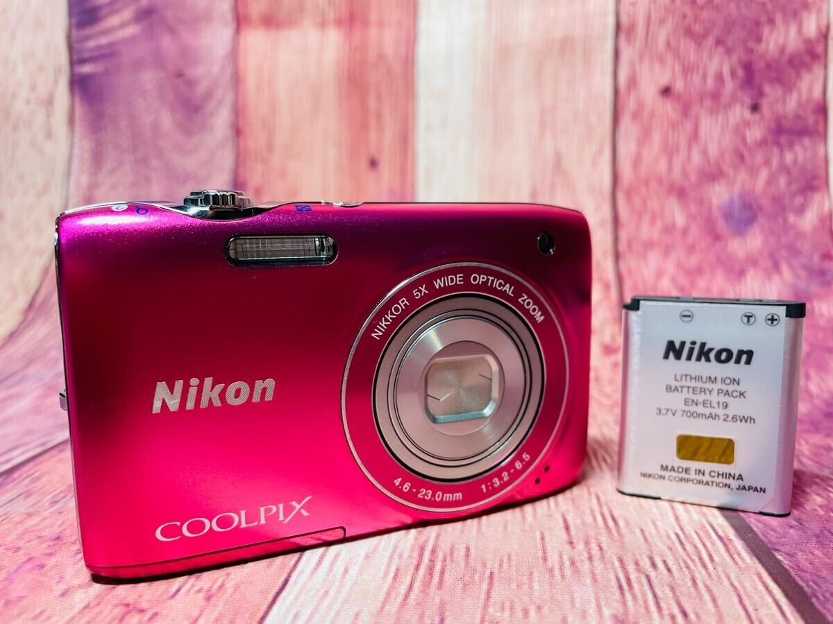 Nikon COOLPIX S3100 Pink 14.0MP Digital Camera English language