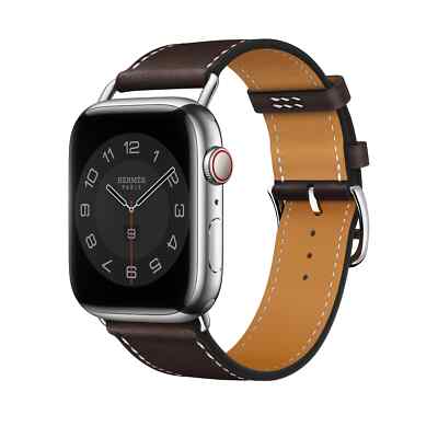 BAND Apple Watch Hermès - 45mm Attelage Ebene Single Tour - NEW | eBay