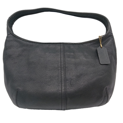 Old Coach Half Moon Hobo Shoulder Bag Leather Black 9219 vintage