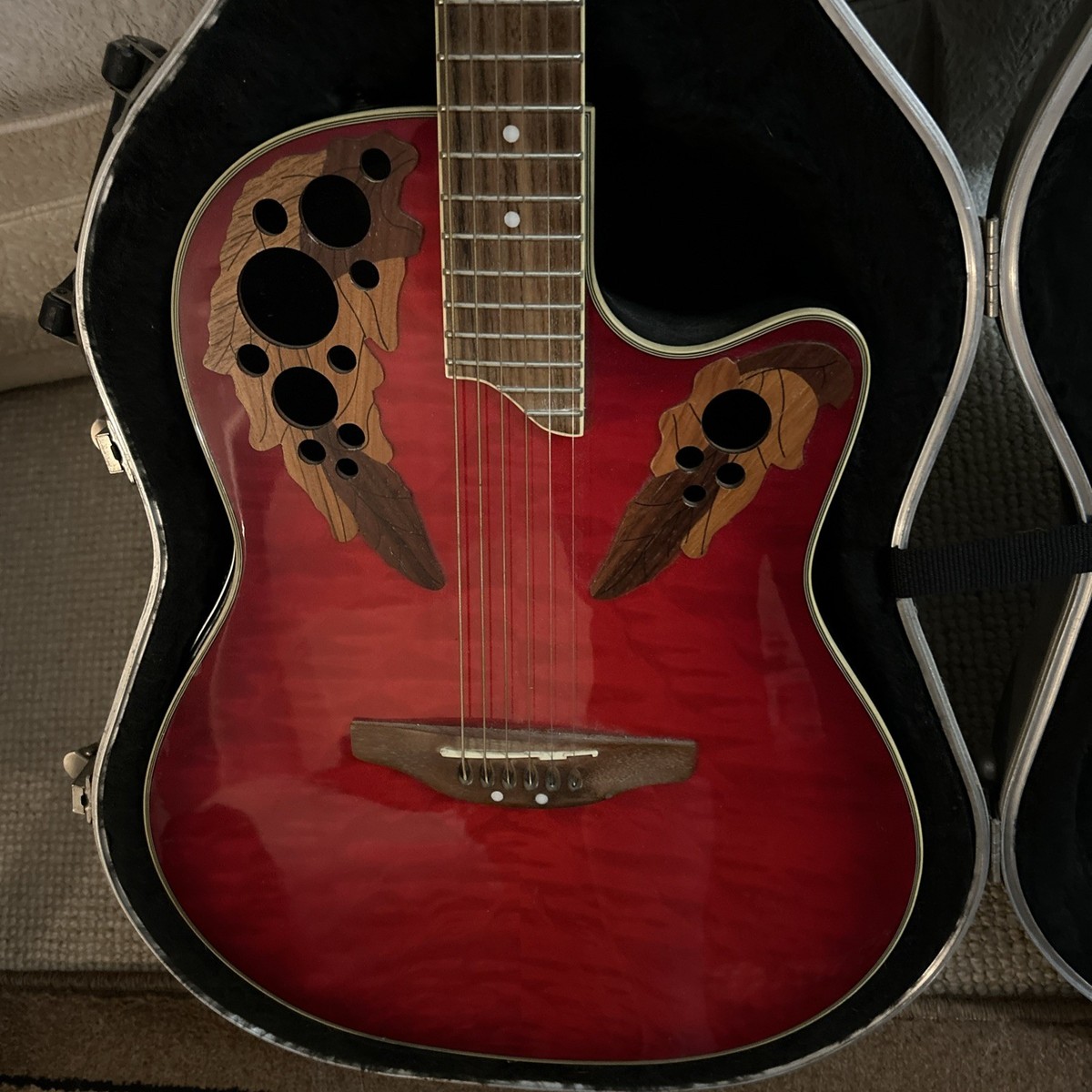 Ovation Celebrity OP30 Guitar ; Ruby Red ; Comes With Case | eBay