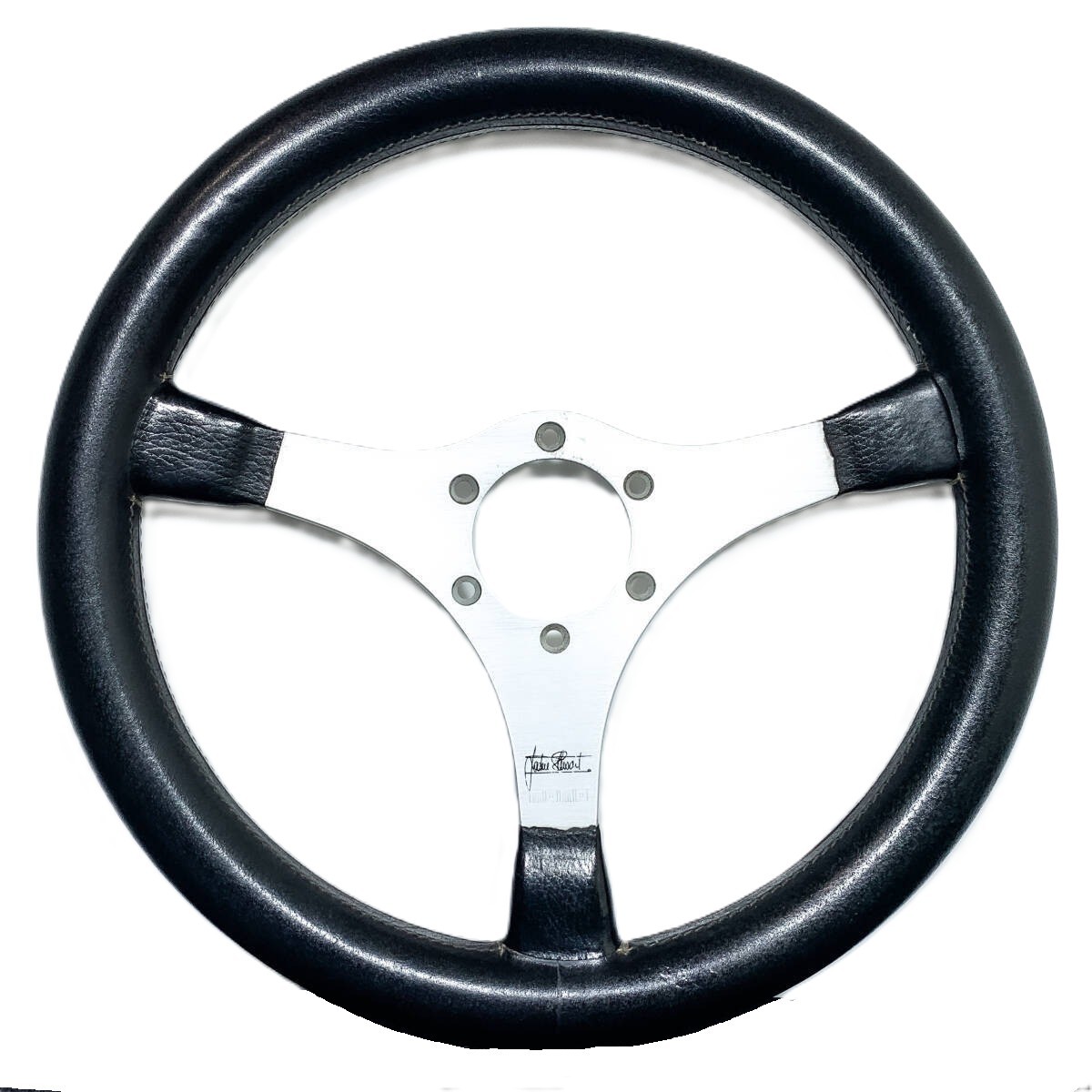 MOMO Jackie Stewart 345mm Steering Wheel Vintage Black Leather 34