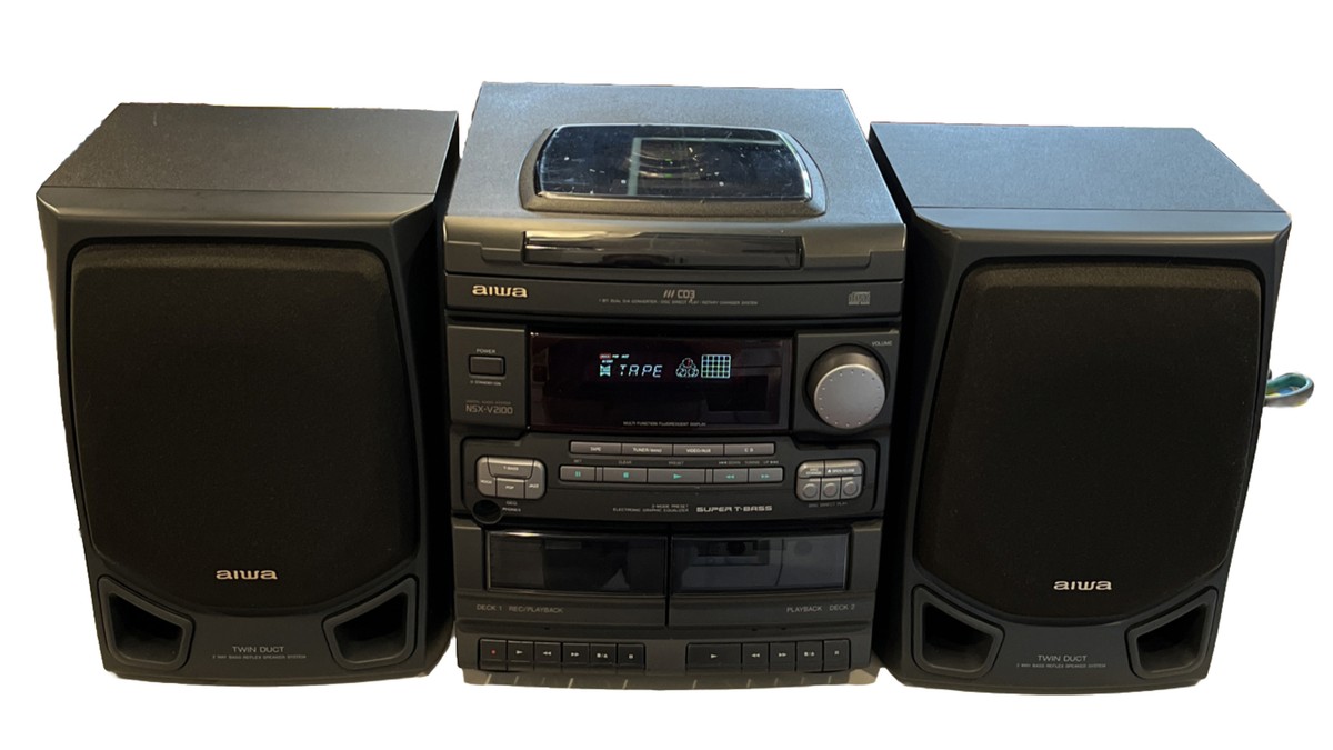 AIWA 3-CD Stereo CX-NV2100 year 1997 with Speakers CD WON'T Play