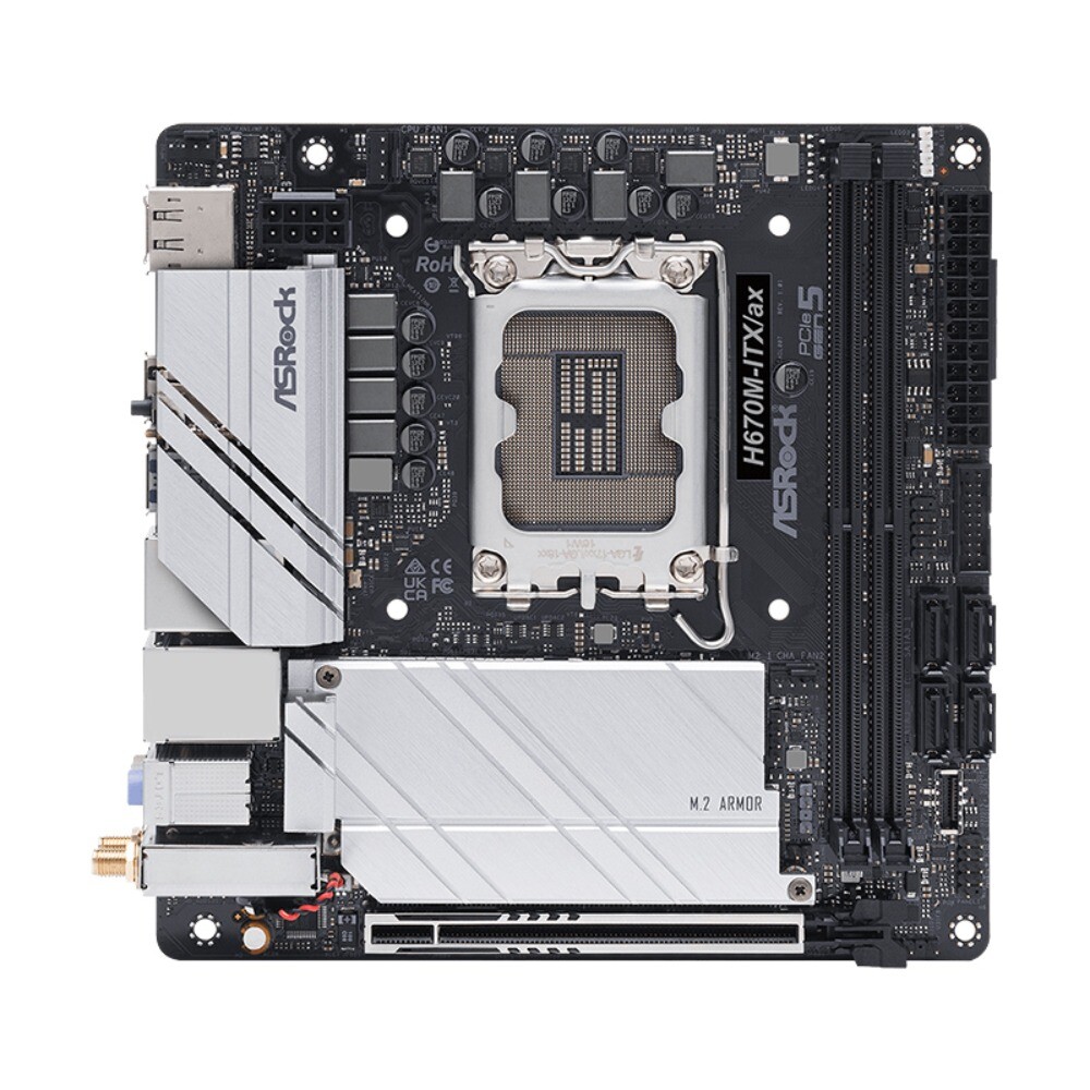 For ASRock H670M-ITX/ax Desktop For Intel H670 Motherboard LGA1700