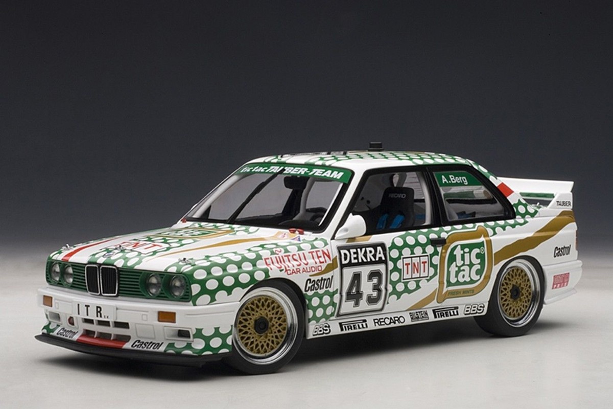 AUTOART BMW M3 DTM 1991 TIC TAC BERG #43 1:18 *Back in Stock*Nice