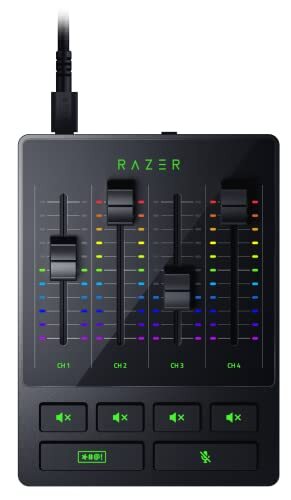 Razer Audio Mixer Mute button streaming distribution 4 Channel