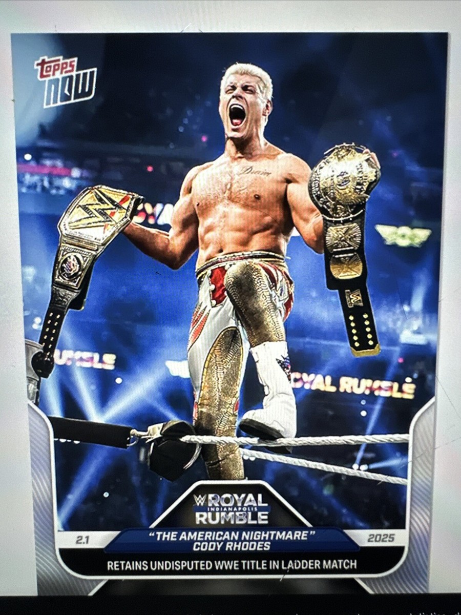 2025 Topps Now WWE #17 The American Nightmare Cody Rhodes Royal