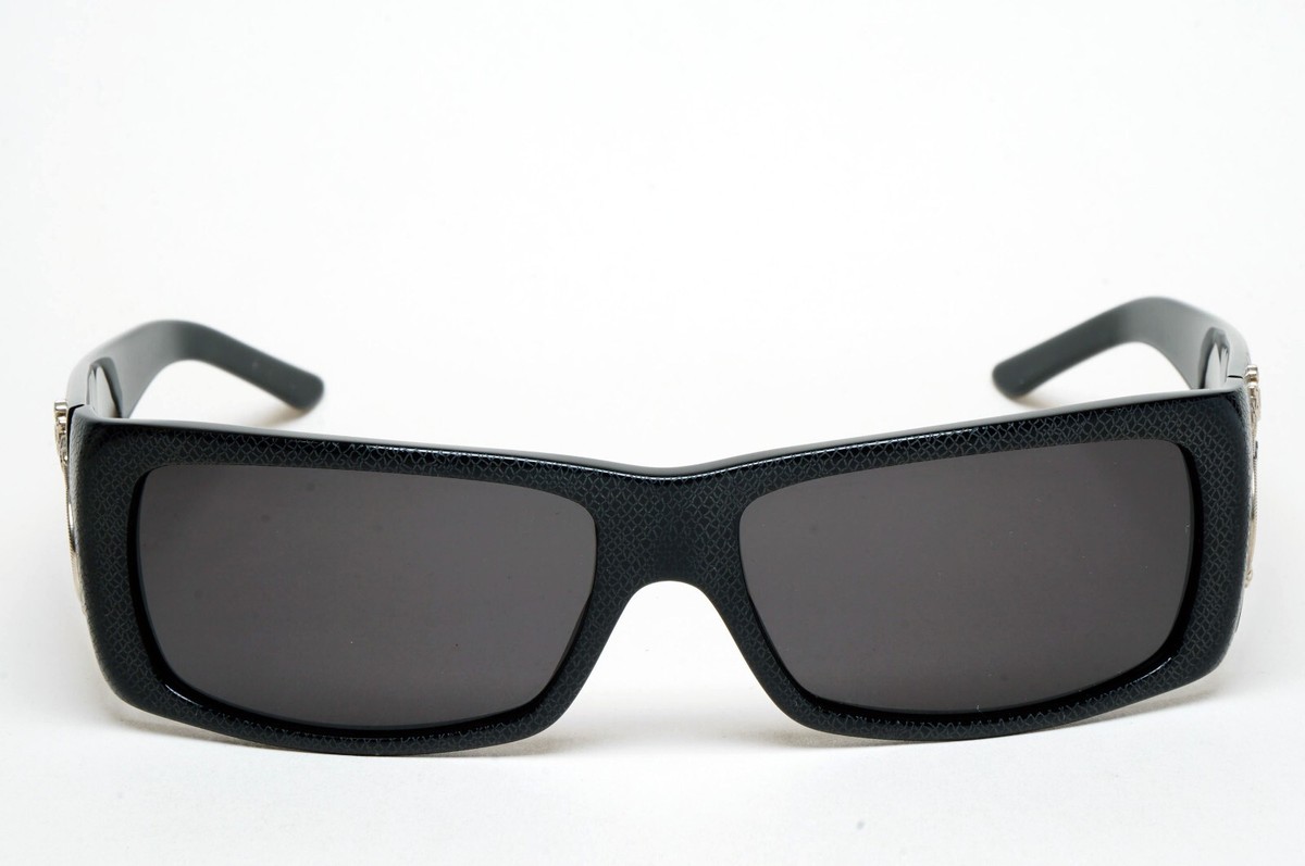 Prada Sunglasses 2007 Vintage Black Saffiano Crest PR11HS SPR 11H