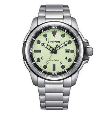 Citizen Men's Sport Casual Date Indicator Eco-Drive Silver Watch