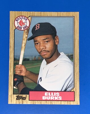 1987 Topps Traded Ellis Burks Rookie Card #14T Boston Red Sox NM