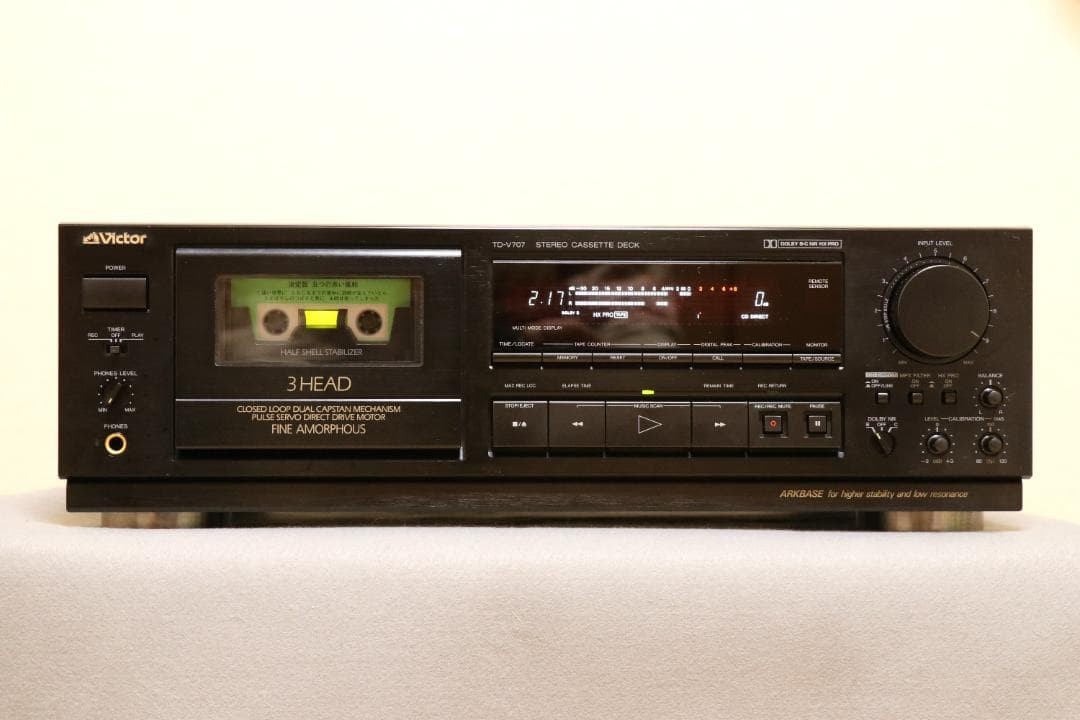 Victor TD-V707 Cassette Deck ThreeHead DualCapstan Amorphous Head