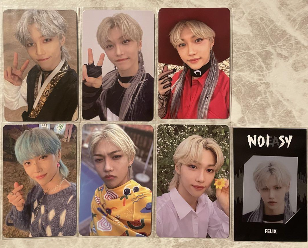 STRAY KIDS NOEASY FELIX OFFICIAL PHOTO CARD set of 7 with tracking