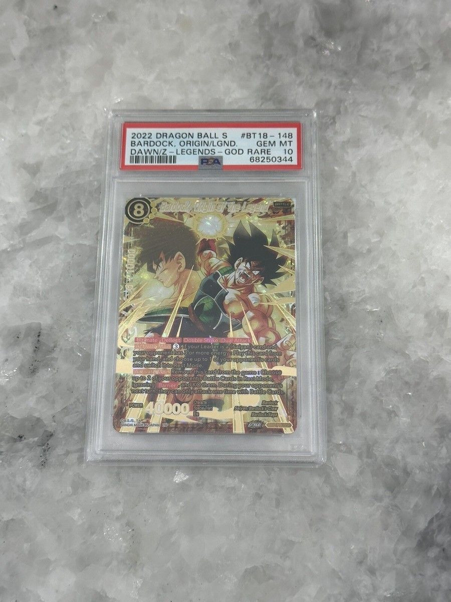 PSA 10 Bardock Origin of the Legend God Rare BT18-148 Dragon Ball