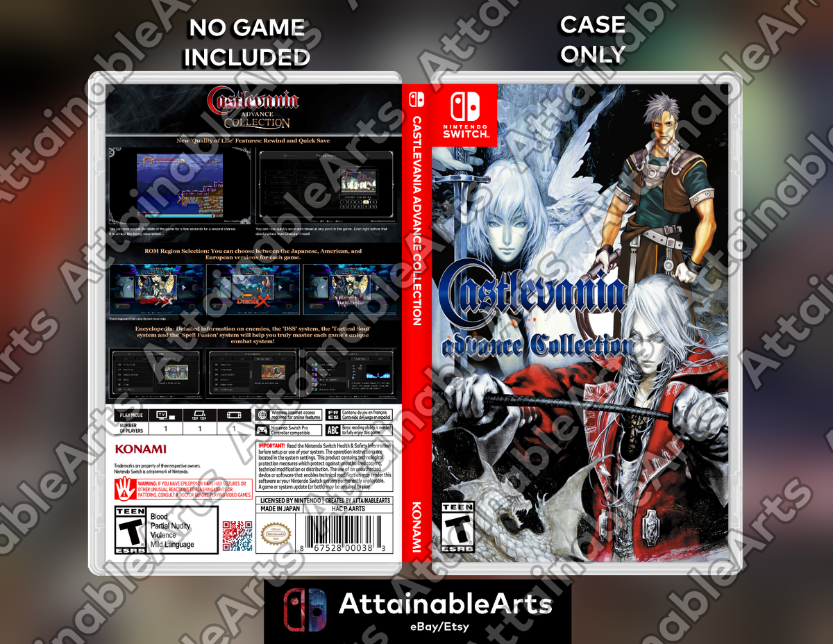 Castlevania Advance Collection - Custom/Game Case (Switch, 2021