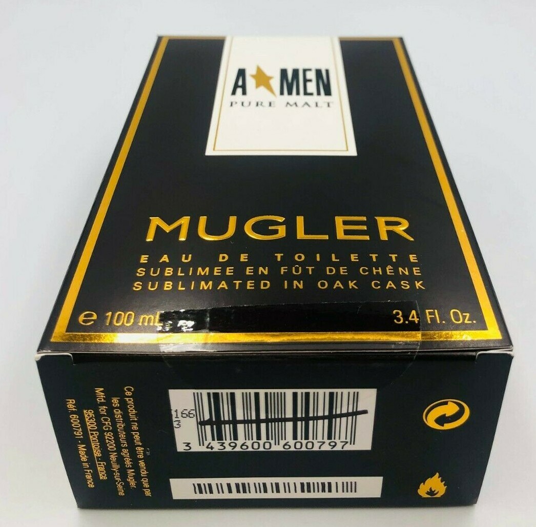 A MEN Pure Malt Thierry Mugler 3.4 oz Eau de Toilette spray