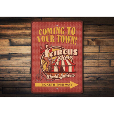 Circus Tickets This Way Metal Sign | eBay