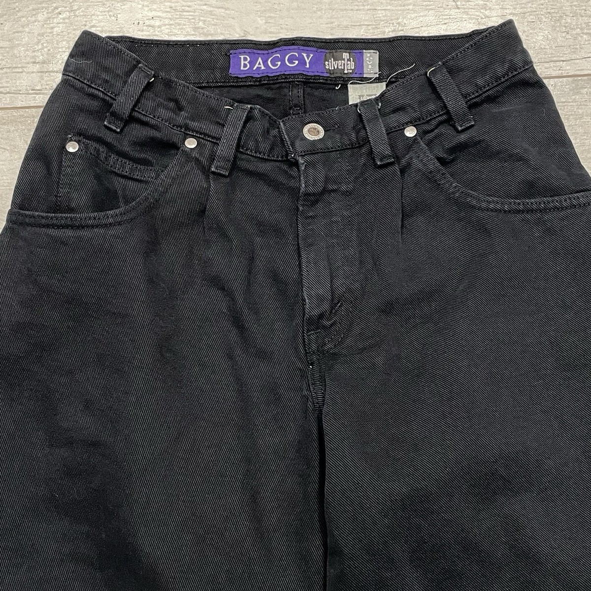 Levis SilverTab Baggy Jeans Mens Size 29x32* Black Denim USA 90s