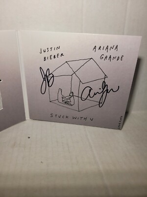 Ariana Grande, Justin Bieber Stuck With U Autographed / Signed CD