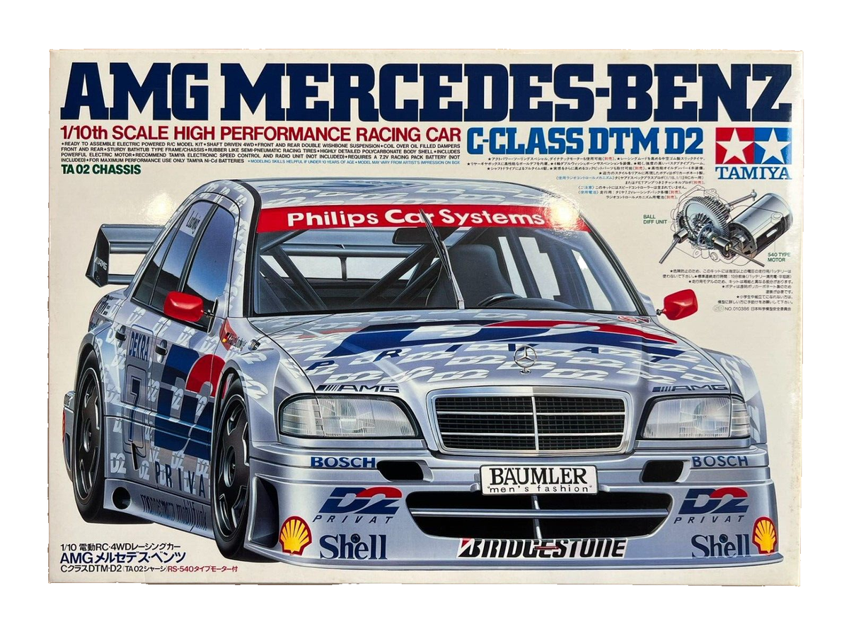 TAMIYA 1/10 RC AMG MERCEDES-BENZ C-CLASS DTM D2 TA02 VINTAGE 58139
