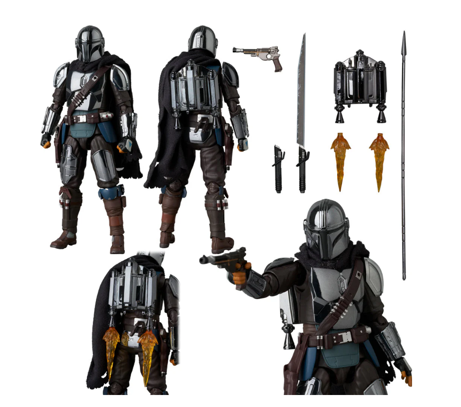 MAFEX No.256 The Mandalorian Chrome Ver. Figure Star Wars