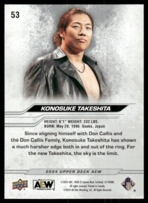 2024 Upper Deck AEW #53 Konosuke Takeshita wrestling card | eBay