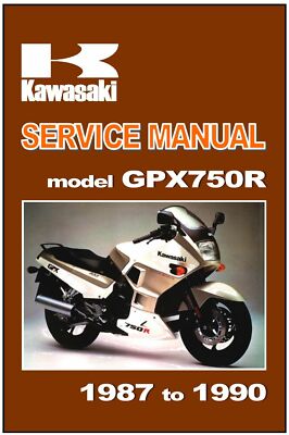 KAWASAKI Workshop Manual GPX750R GPX 750R ZX750-F Ninja 1987 1988