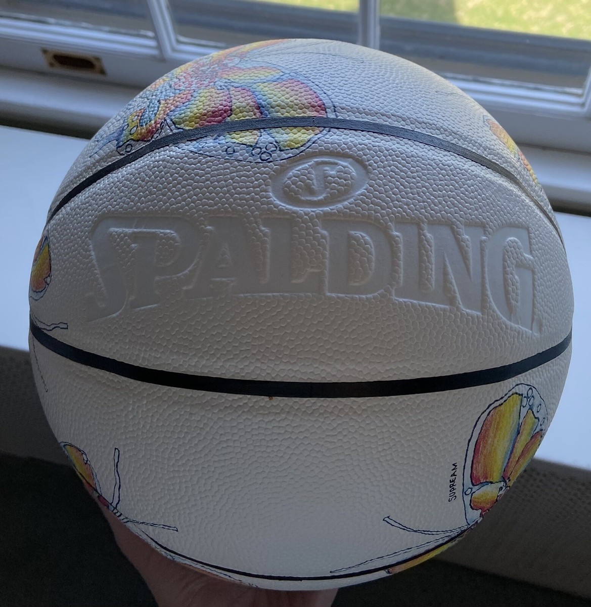 Supreme Gonz Butterfly Spalding Basketball White SS16 BRAND NEW