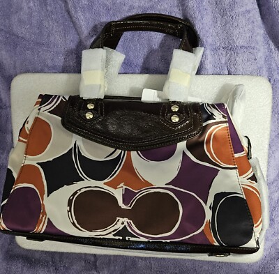 NWT Coach Ashley 20034 Hand Drawn Scarf Print 2 Way Satchel