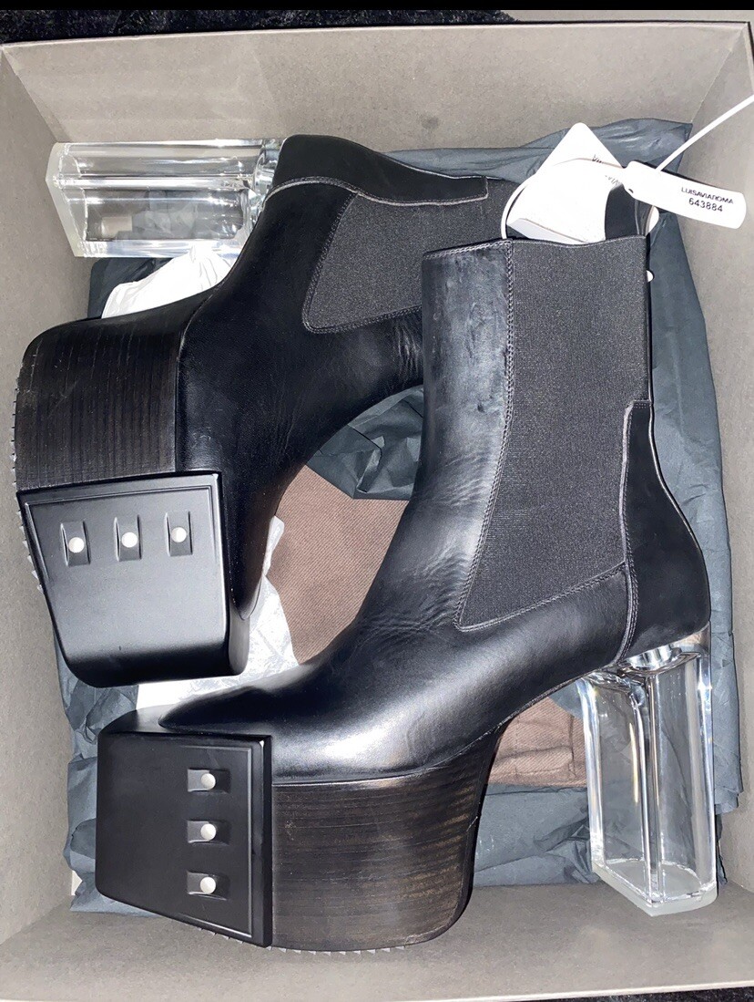 rick owens ss20 Tecuatl Bevel Kiss Boots Grills Size 43 | eBay