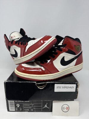 Air Jordan 1 Retro Patent Chicago Bulls 2003 Size 9 136085-106