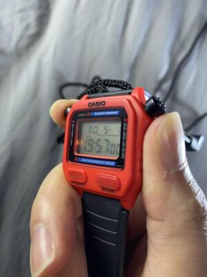 Casio SW-200-4AV Vintage Digital Watch 36mm NOS NIB 1990s Rare